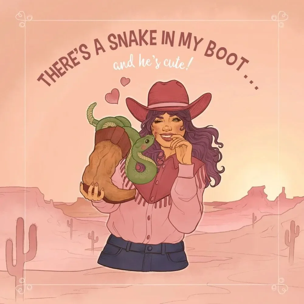 2027 Theres a Snake in My Boot Wall Calendar Western Cowgirl 12 Month Country